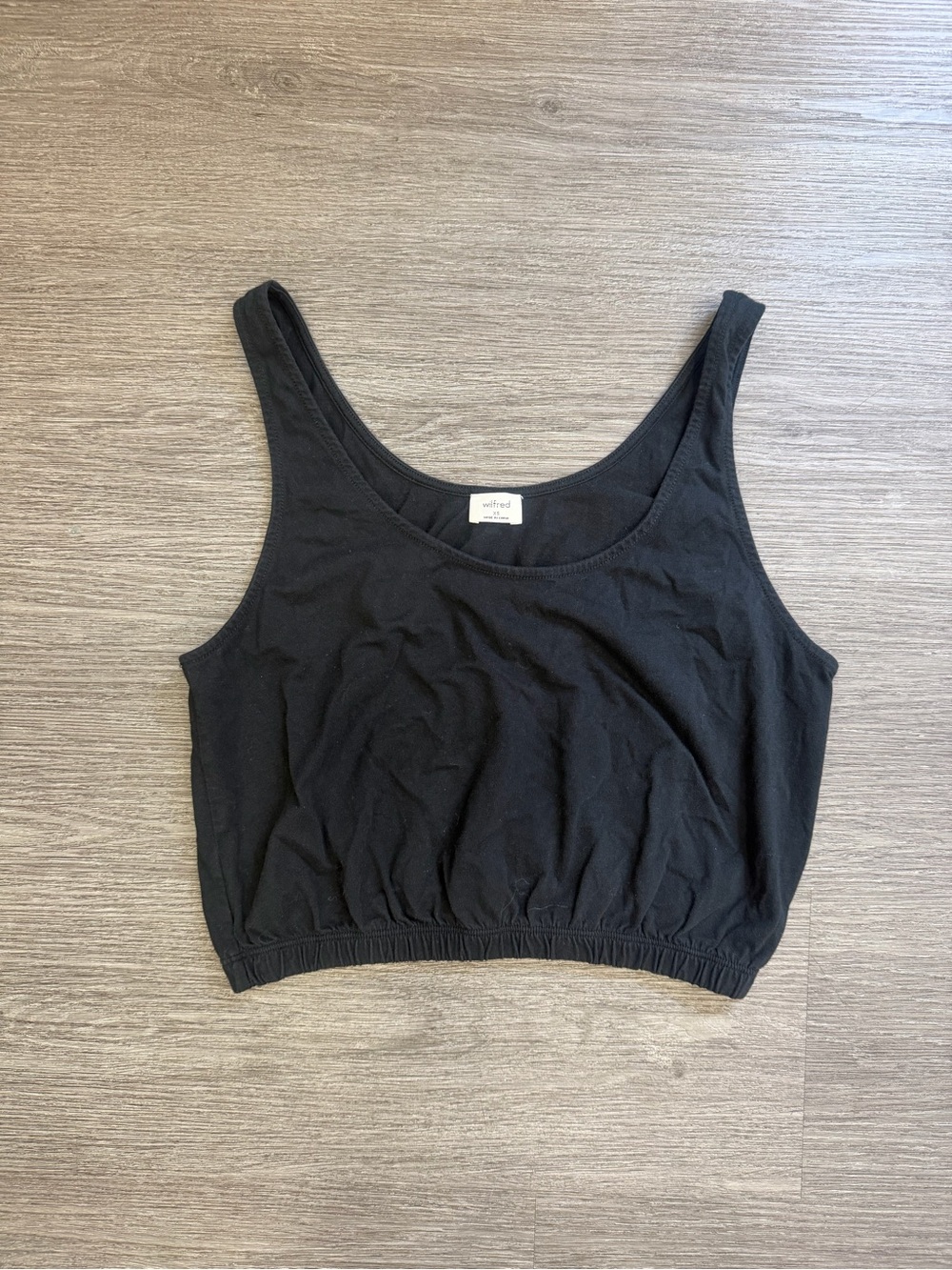 Wilfred Black Cropped Tank Top